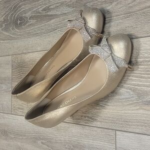 Arturo Chiange Gold Anibella Wedge Heels Size 8 1/2